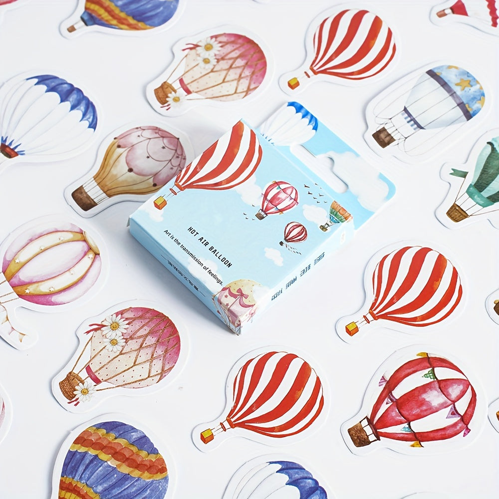 46pcs Hot Air Balloons Box Stickers DIY Hand Account Decoration Scrapbooking