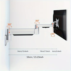 Bewiser Monitor Wall Mount Single Monitor Wall Arm For 43" Flat Curved Screens