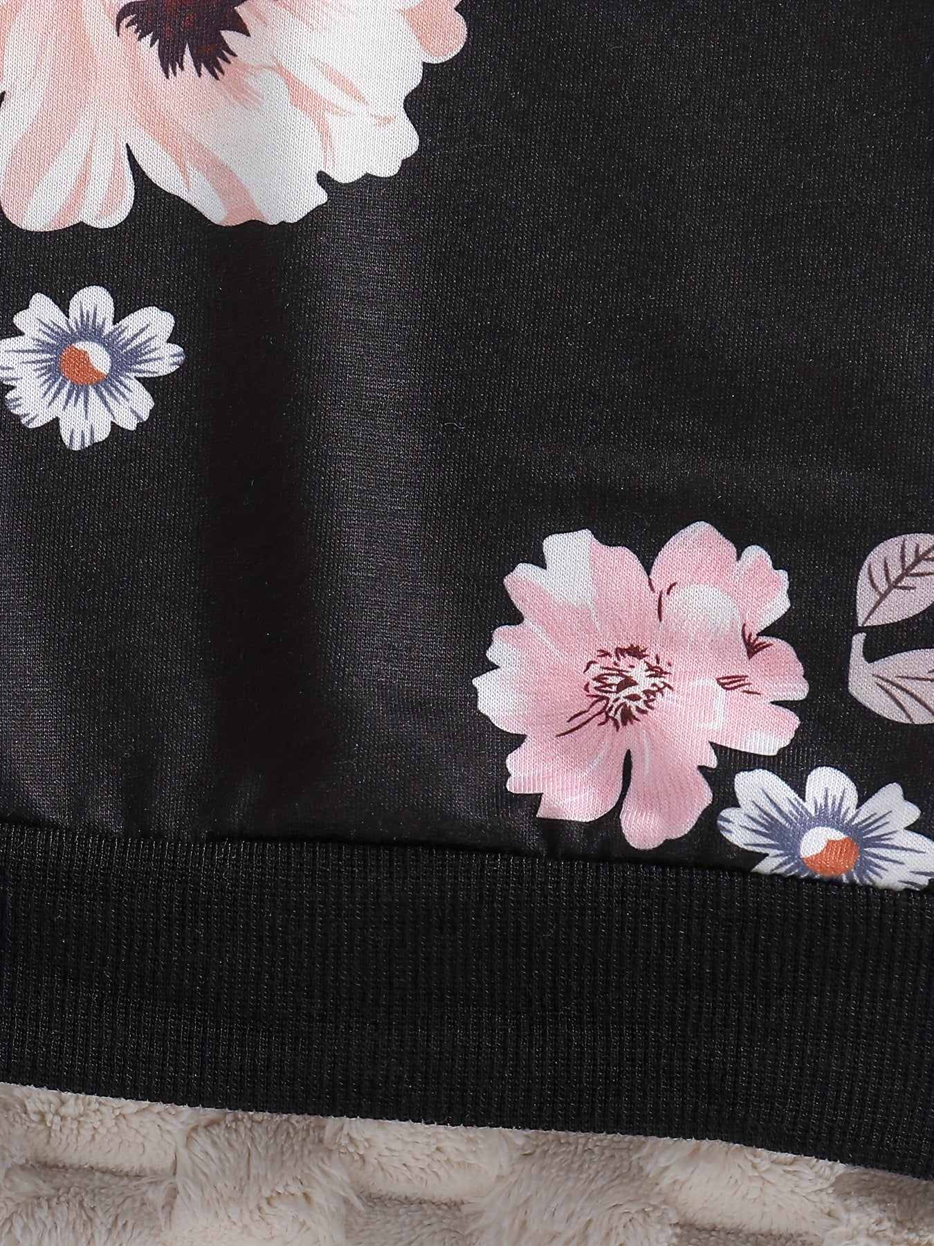 Baby Girls Flower Print Sweatshirt Kids Pullover Top