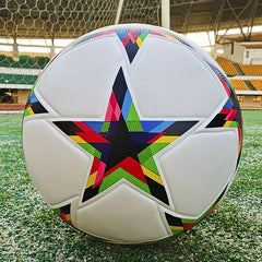 Classic No 5 PU Soccer Ball High Elastic Thermal Bonding Football