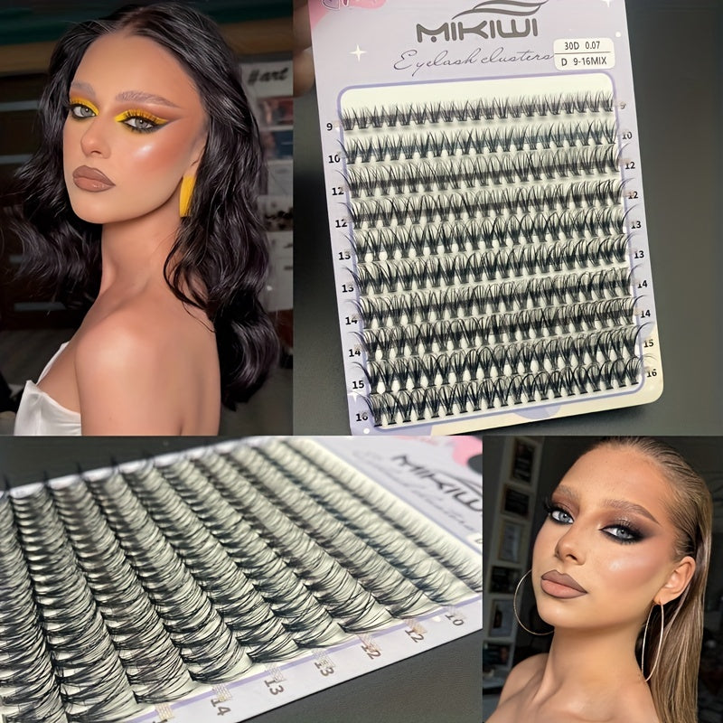 200Pcs 30D 9-16mm D Curling Cluster Individual Lashes Lash Extensions