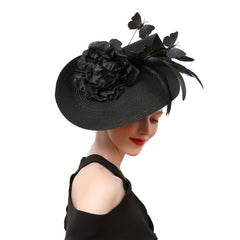 Simulation Flower Head Piece Butterfly Tea Party Hat Fascinator