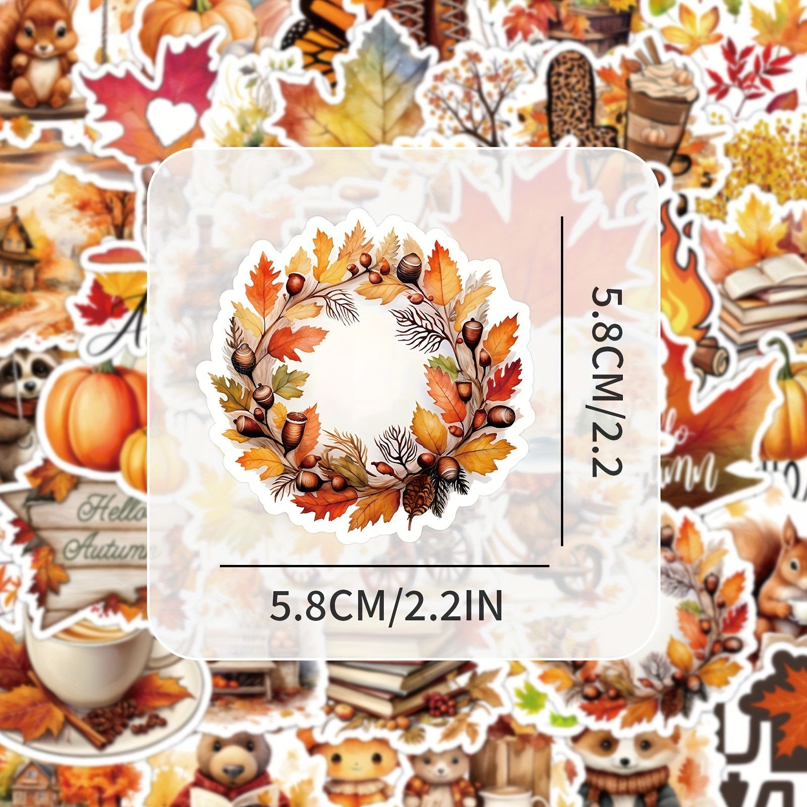 50pcs Autumn Landscape Graffiti Stickers for Laptop Helmet Water Cup