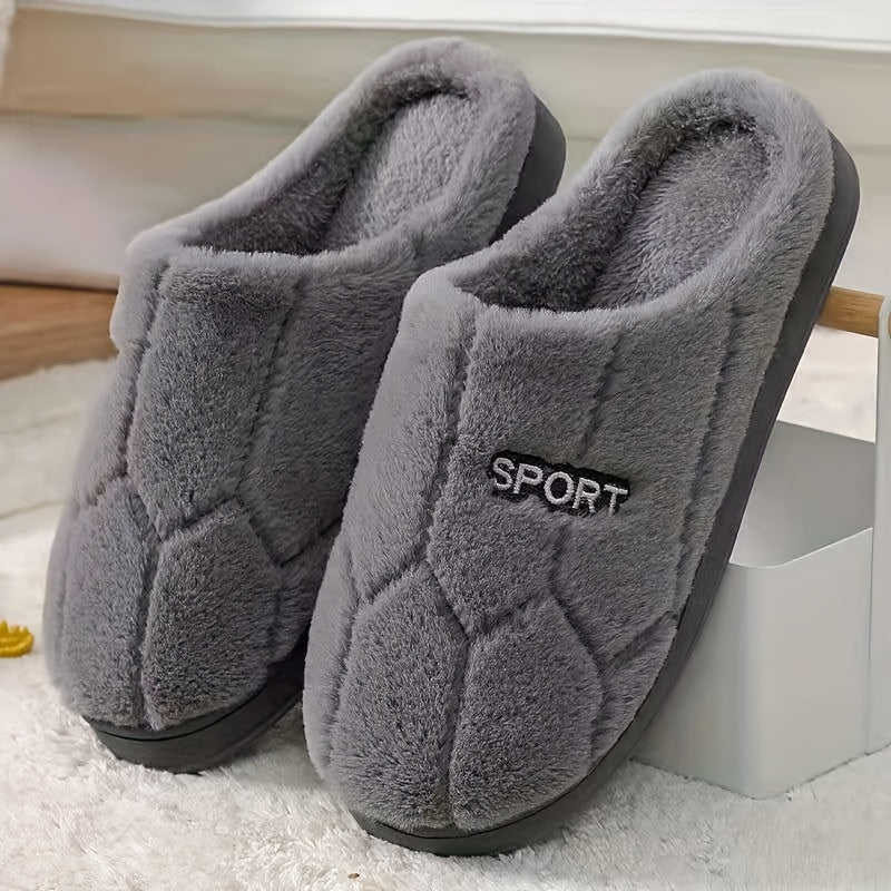 Plush Cozy House Slippers Anti skid Slip on Shoes Indoor Men Women