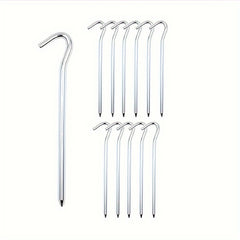 12pcs Aluminum Canopy Nails Tent Pegs Ground Nails Camping Accessories