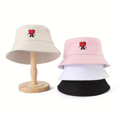 Bad Rabbit Embroidery Bucket Hat Sunscreen Fisherman Cap