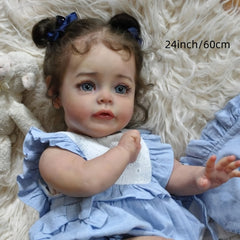 24-inch Reborn Doll SueSue Hand-Painted Lifelike Silicone Toddler Doll Girl Gift