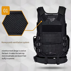 Outdoor Men's Vest With Detachable Belt And Holster