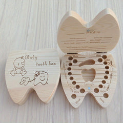 Wooden Baby Tooth Collection Box - Infant Souvenir