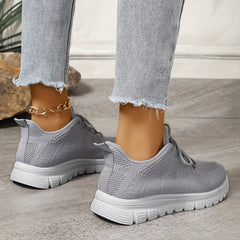 Solid Mesh Breathable Flying Woven Shoes Lightweight
