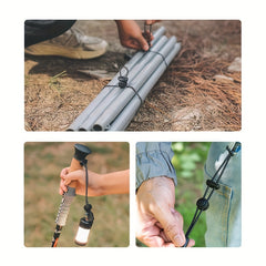 Bungee Cord Tarp Canopy Tie Down Walking Stick Holder Elastic Rope