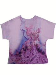 Tie Dye Short Sleeve Round Neck Tee