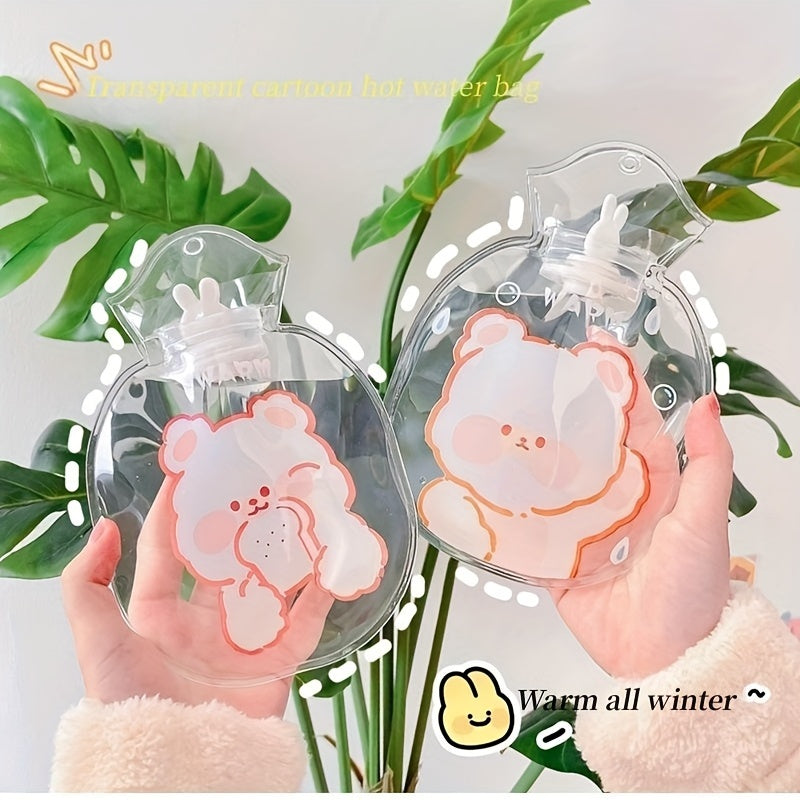 Cartoon Transparent Hot Water Bag Portable Hand Warmer For Winter
