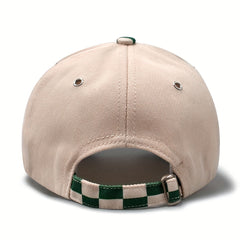 Checkerboard Adjustable Sun Protection Baseball Cap for Boys and Girls