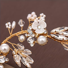 Crystal Pearl Bridal Headpiece Wedding Hair Accessory