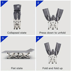 Portable Folding Bed Single Home Office Lunch Break Camping Travel