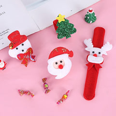 4pcs Christmas Bracelets Plush Doll Wristband Holiday Gathering