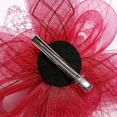 Mesh Flower Head Piece Bridal Fascinator Headpiece