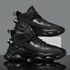 Men's High Top Basketball Shoes Non Slip Lace Up Sneakers