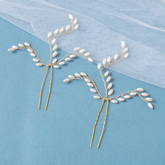 3pcs Wedding Pearl Hair Pins Bridal Hair Pins U Shaped Accessories