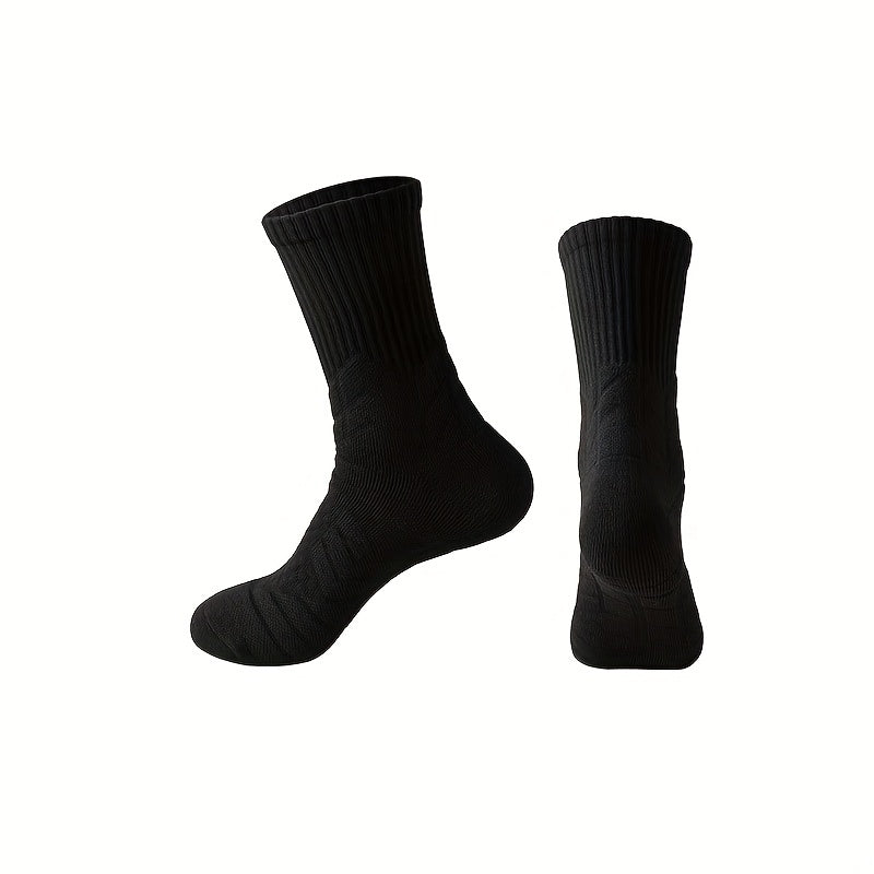 Men's Mid Crew Sport Socks Non Slip Shock Absorption Breathable Athletic Socks
