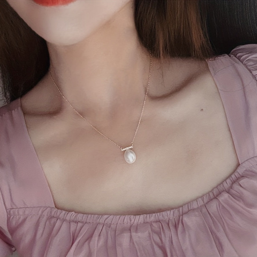 Freshwater Cultured Pearl Pendant Necklace for Girls