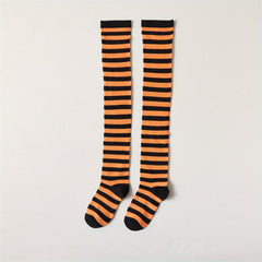 Striped Thigh High Socks Cosplay Over The Knee Socks Women's Stockings