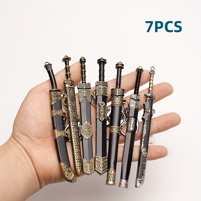 Emperor Sword Ornaments Mini 12cm Pendant Ancient Style Keychain Unsharpened