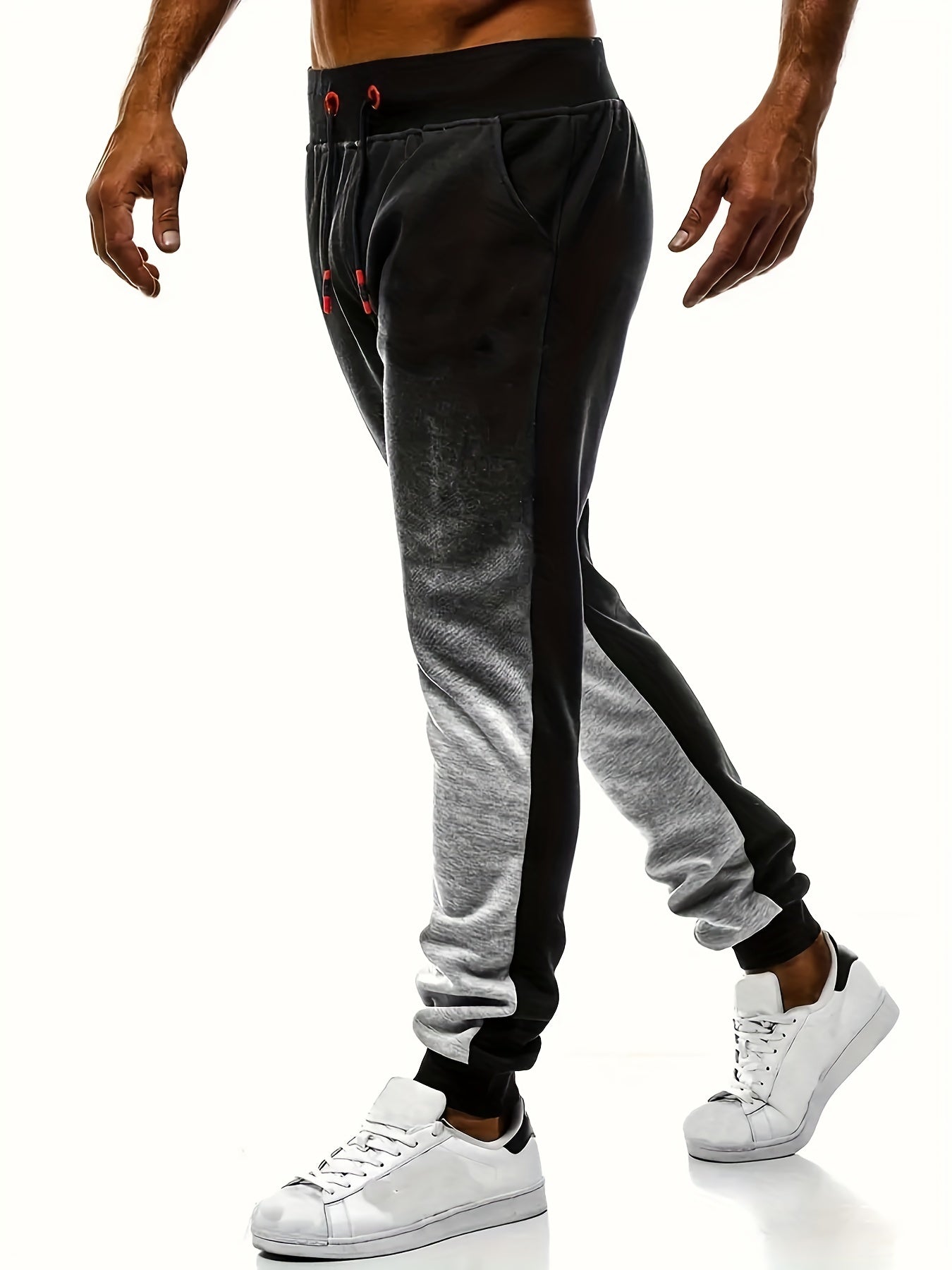 Breathable Gradient Joggers for Men Active Stretchy Sweatpants Summer