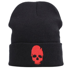 Skull Embroidered Knitted Hat for Men