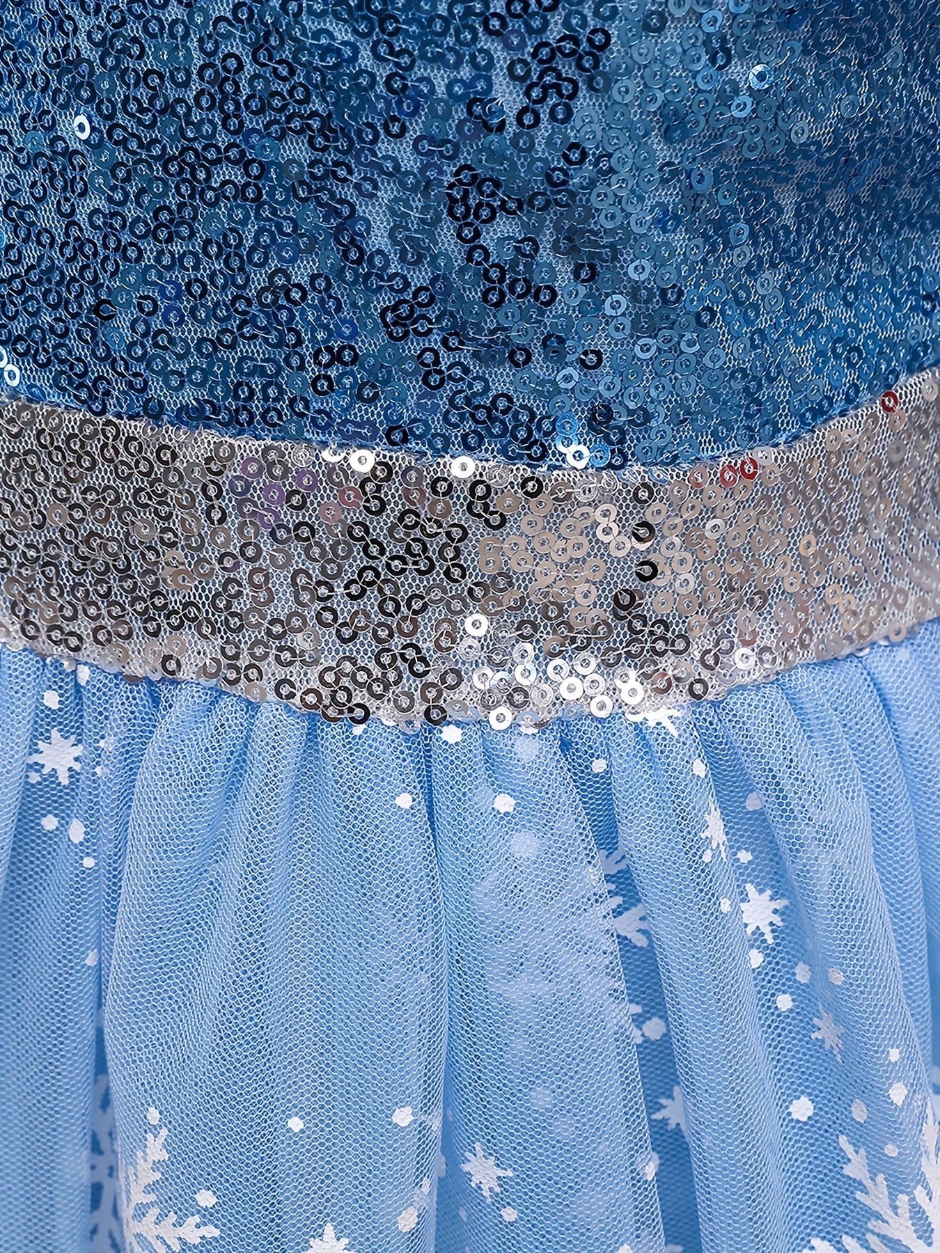 Anime Movie Cosplay Costume Snowflake Pattern Dress