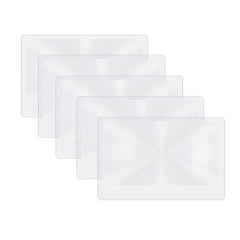 5-Pack Credit Card Magnifiers 3X Portable Pocket Magnifying Glass