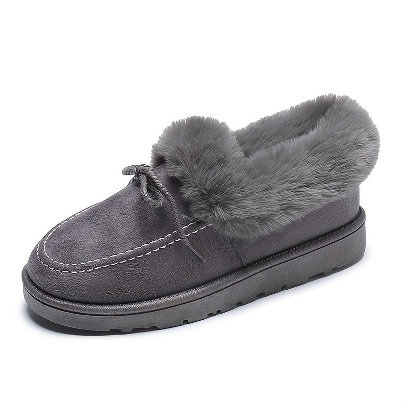 Winter Snow Boots Plush Fur Lined Keep Warm Short Boots