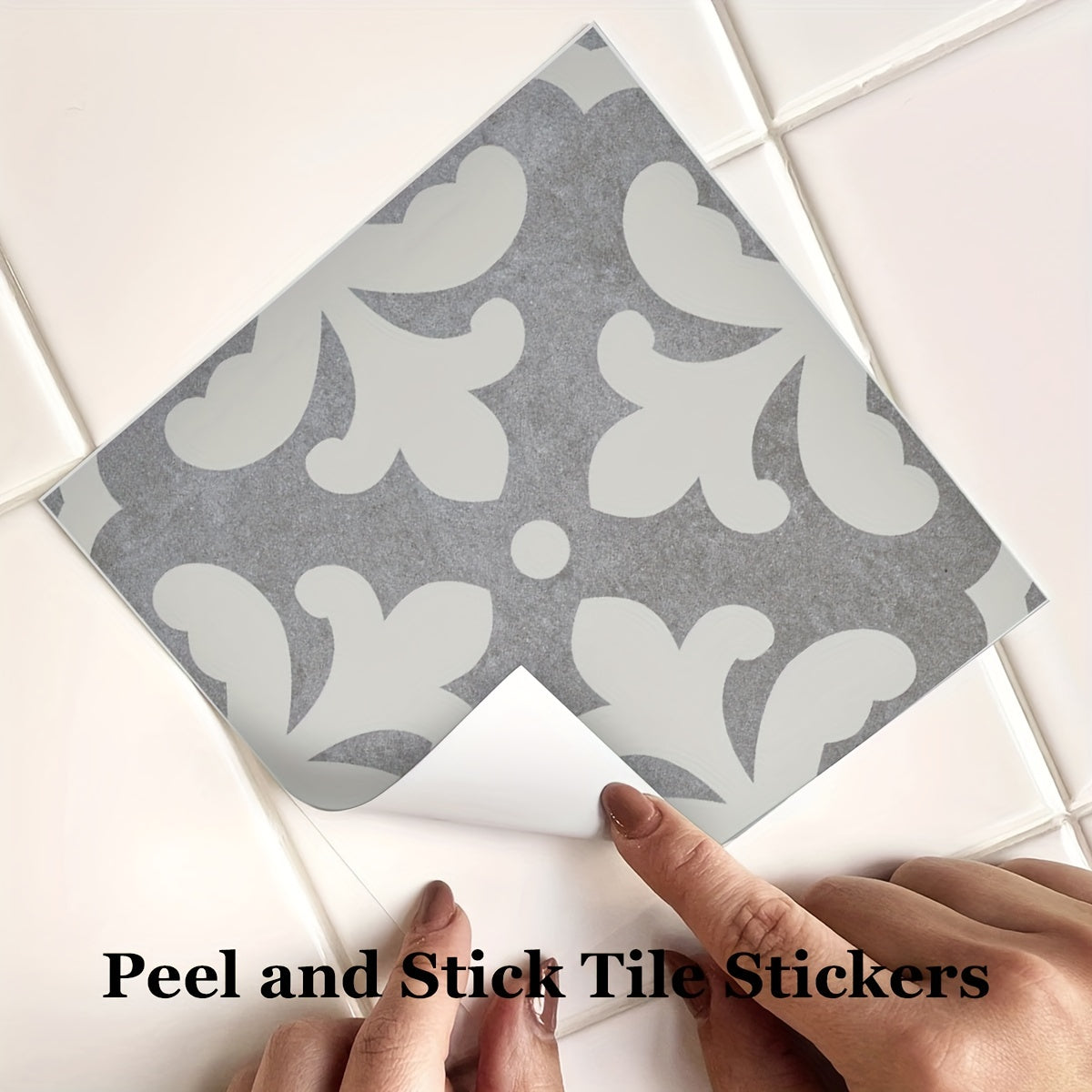 12pcs Moroccan Ethnic Pattern Floor Stickers Waterproof Tile Kitchen Toilet Home