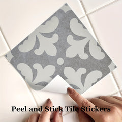 12pcs Moroccan Ethnic Pattern Floor Stickers Waterproof Tile Kitchen Toilet Home