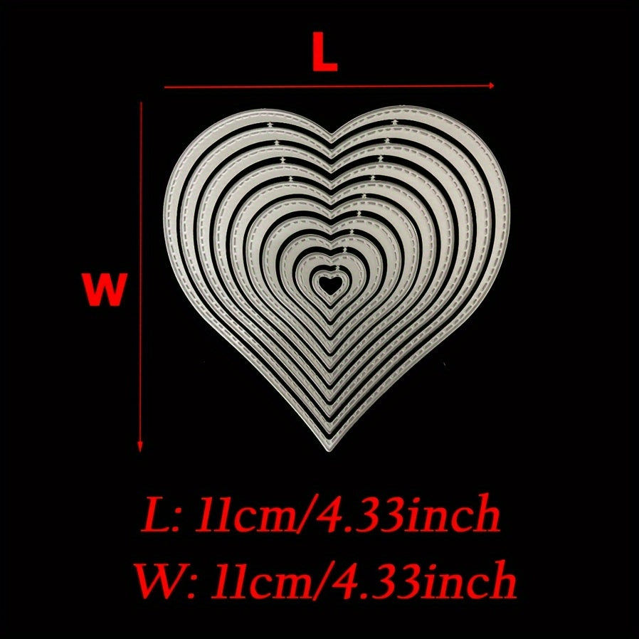 10pcs Heart Frame Metal Die Cutting Dies Set for Scrapbooking & Card Making