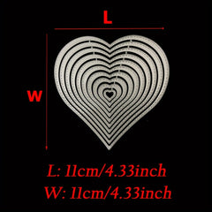 10pcs Heart Frame Metal Die Cutting Dies Set for Scrapbooking & Card Making