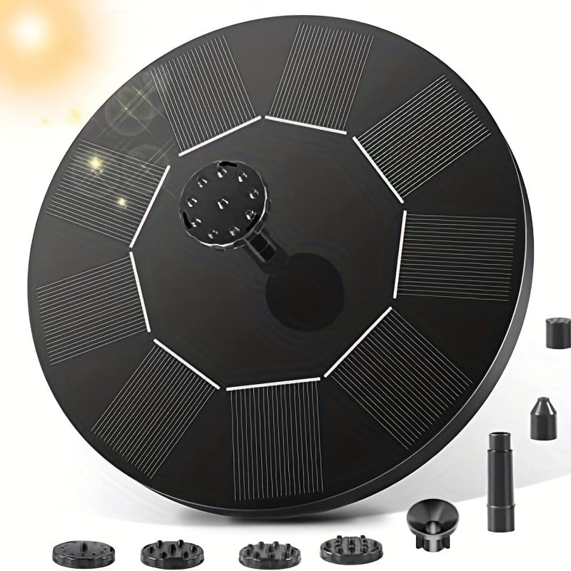 Solar Fountain Pump 6 Nozzles for Bird Bath Ponds Garden Swimming Pool Fish Tank