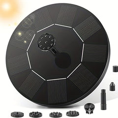 Solar Fountain Pump 6 Nozzles for Bird Bath Ponds Garden Swimming Pool Fish Tank