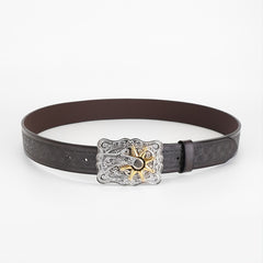 Men's Casual Brown PU Leather Belt