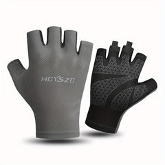 Lightweight Half Finger Cycling Gloves for 40-70kg, Sun Protection