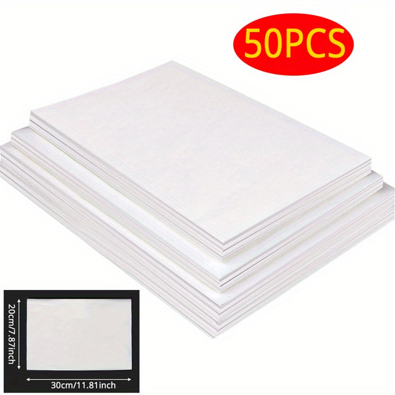 50pcs Parchment Paper Air Fryer Liners Non stick Heat Resistant Grill