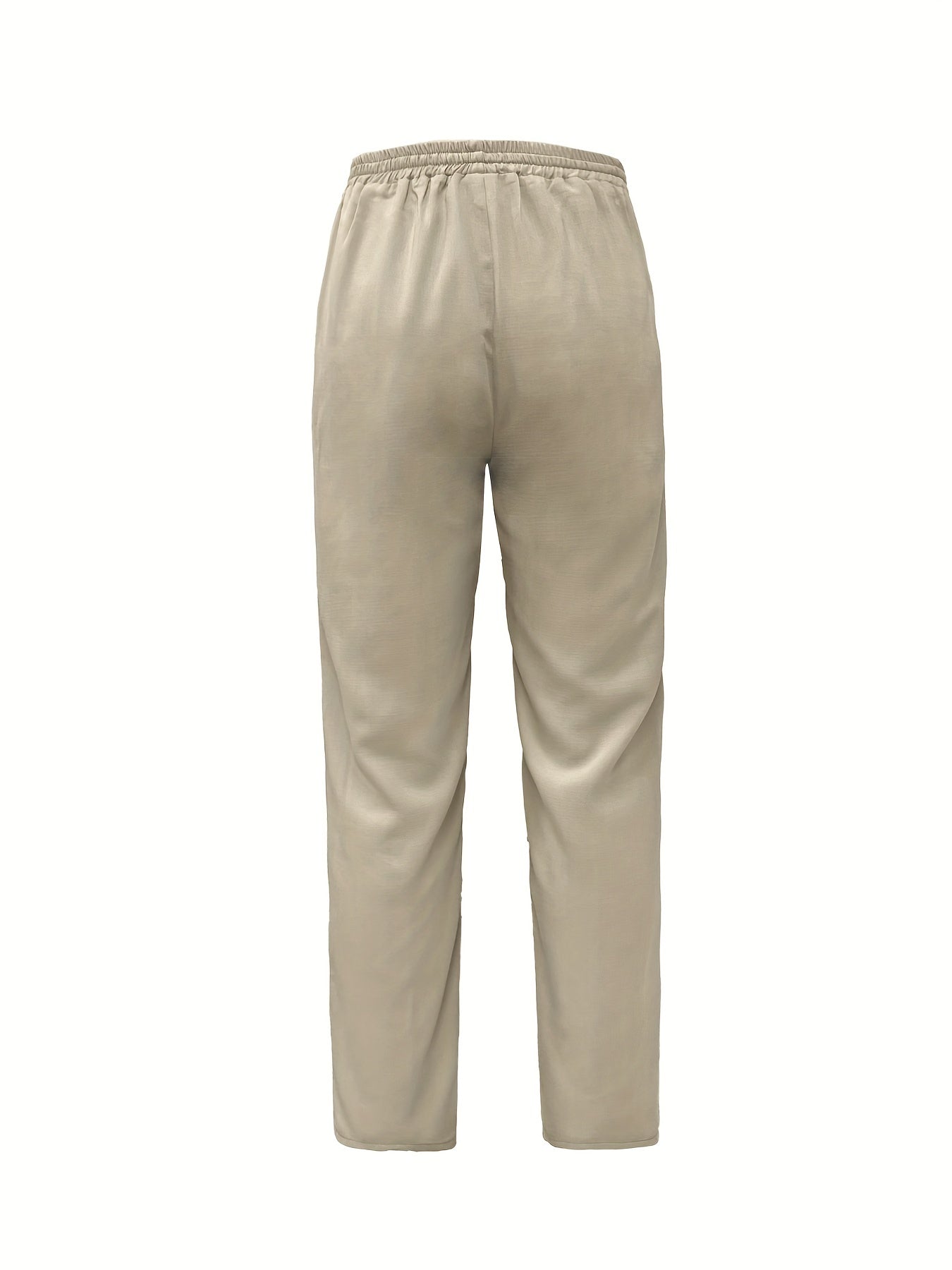 Drawstring Waist Loose Pants Casual Patched Pocket Pants