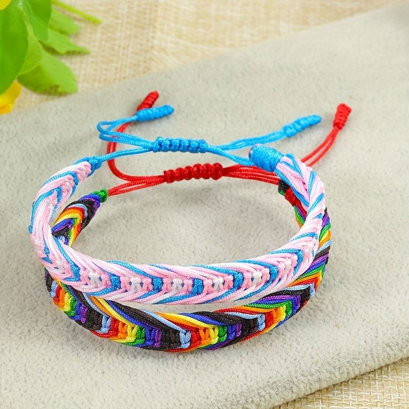 Colorful Braided Bracelet Ethnic Style Rope Woven Sports Wristband
