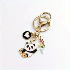 Fun Panda Pendant Keychain For Car Bag Accessory Anniversary Gift