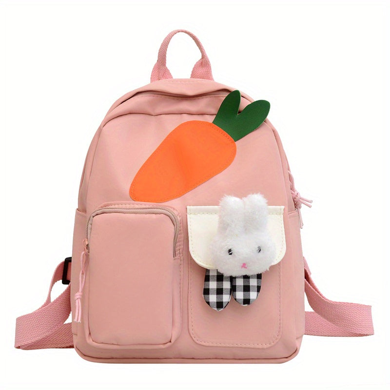 Cartoon Bunny Carrot Schoolbags for Kids