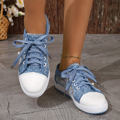 Women's Mesh Sneakers Outdoor Shoes Lightweight Pearl Buckle Decor Shoes