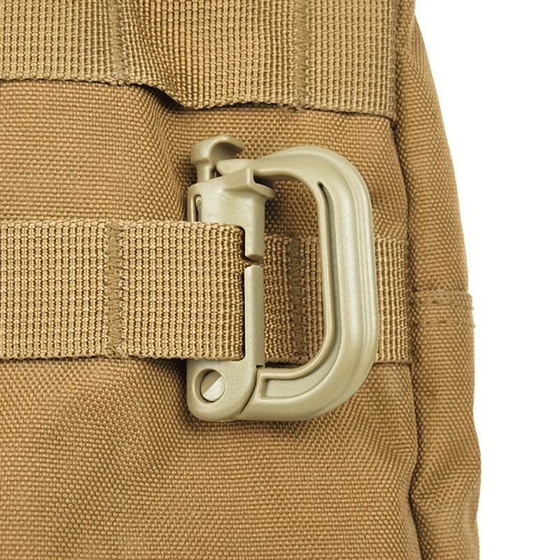 5pcs Plastic Hiking Buckles D Ring Backpack Hanging Spring Buckle