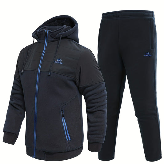 Men's Active Hooded Jacket & Stretch Pants for Outdoors