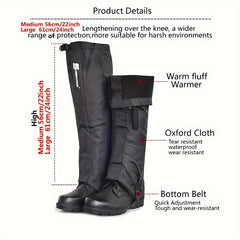 Warm Waterproof Leg Gaiters for Hiking Adjustable Snow Boot Gaiters